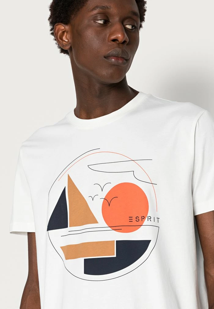 Esprit SUS AW CN SS - Print T-shirt - Off White - Image 5