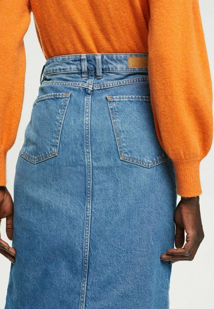 Esprit Pencil Skirt - Blue Medium Washed - Image 5