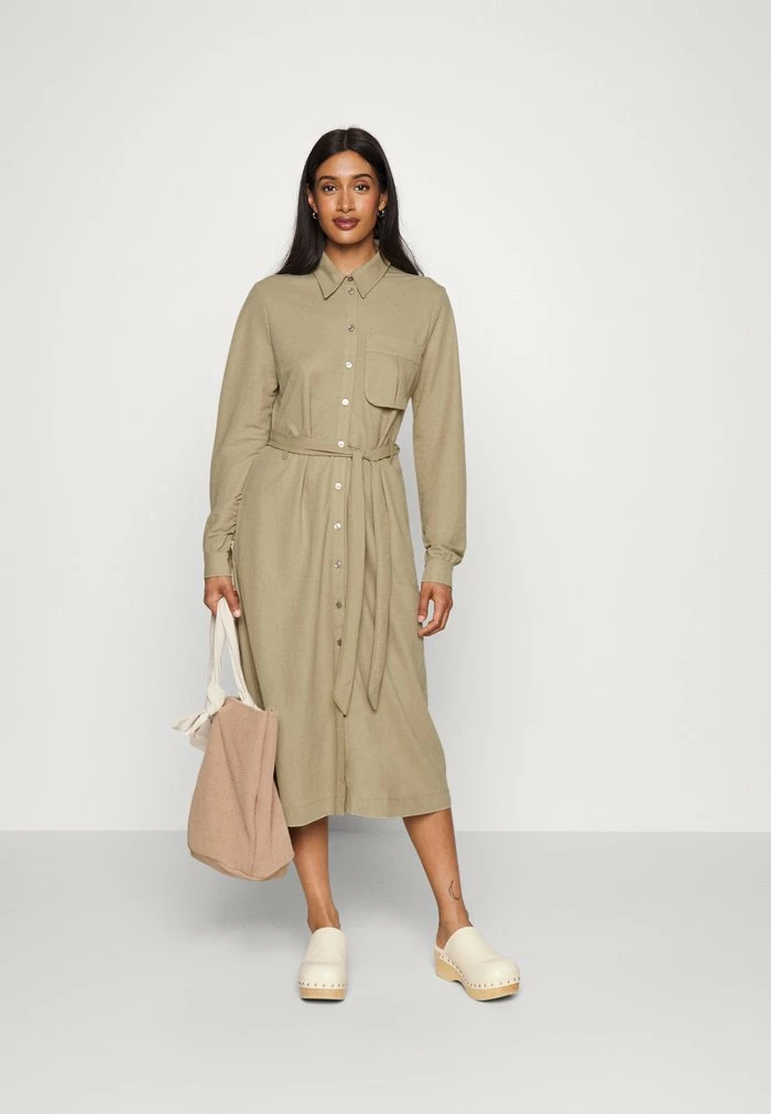 Esprit DRESS SANDWASH - Shirt Dress - Khaki - Image 2