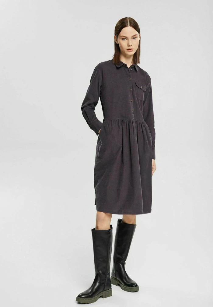Esprit Shirt Dress - Anthracite - Image 6