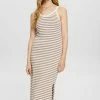 Esprit MIT STREIFENMUSTER - Jersey Dress - Taupe