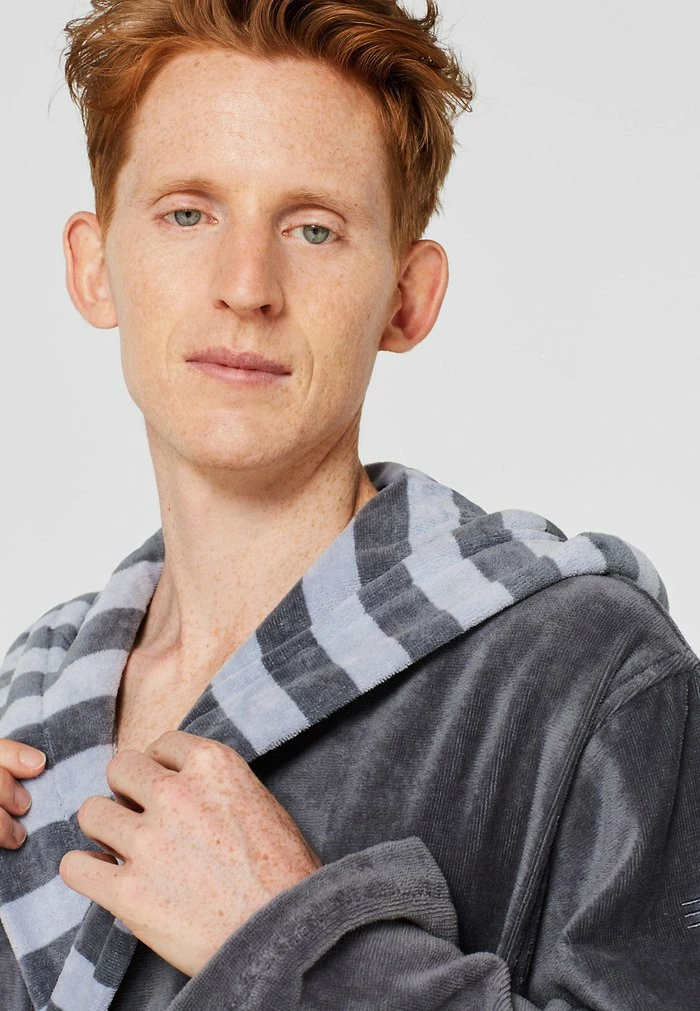 Esprit MIT STREIFEN - Dressing Gown - Grey Steel - Image 4