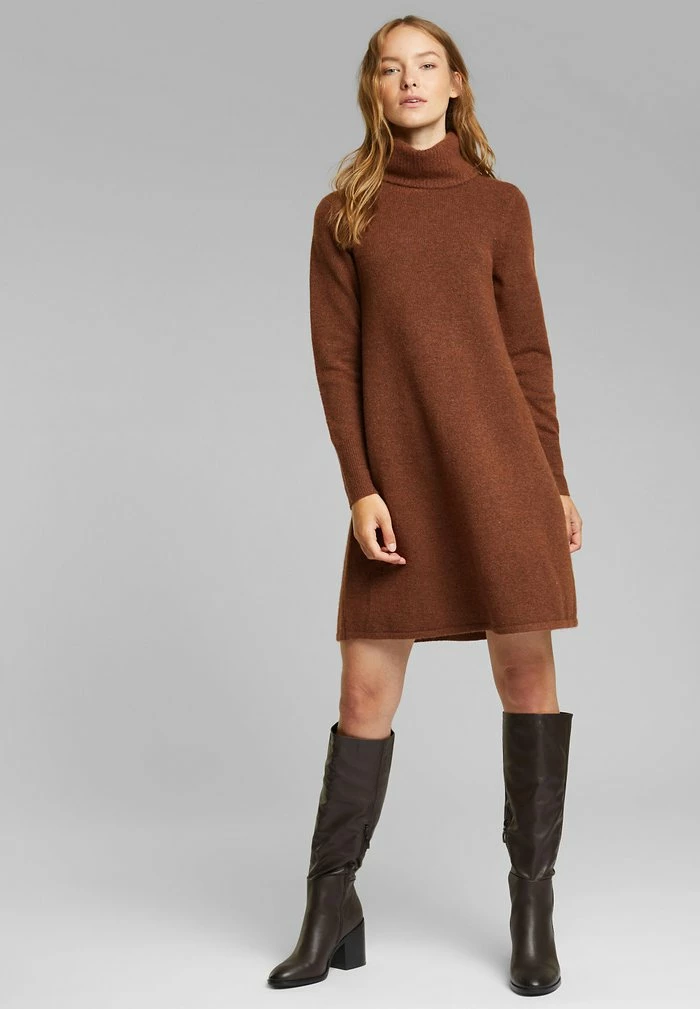 Esprit Jumper Dress - Brown 2 Esprit Jumper Dress - Brown - Image 2