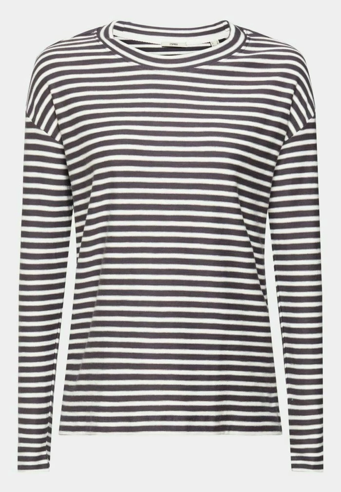 Esprit MIT STREIFEN - Long Sleeved Top - Anthracite - Image 8