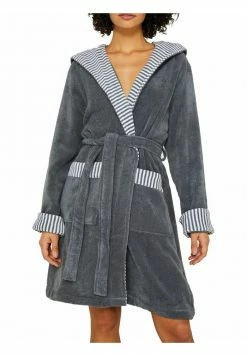 Esprit MIT STREIFEN - Dressing Gown - Grey Steel
