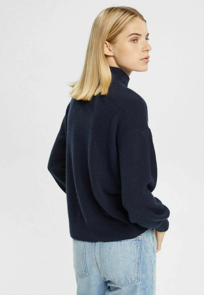 Esprit MIT STEHKRAGEN - Jumper - Navy - Image 3