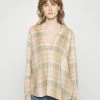 Esprit CHECK BLOUSE - Blouse - Peach