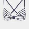 Esprit HAMPTONS BEACH PAR PADDED BRA STRIPE - Bikini Top - Navy