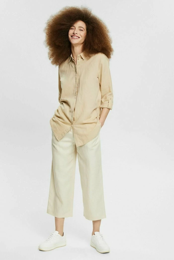 Esprit Button-down Blouse - Sand - Image 2