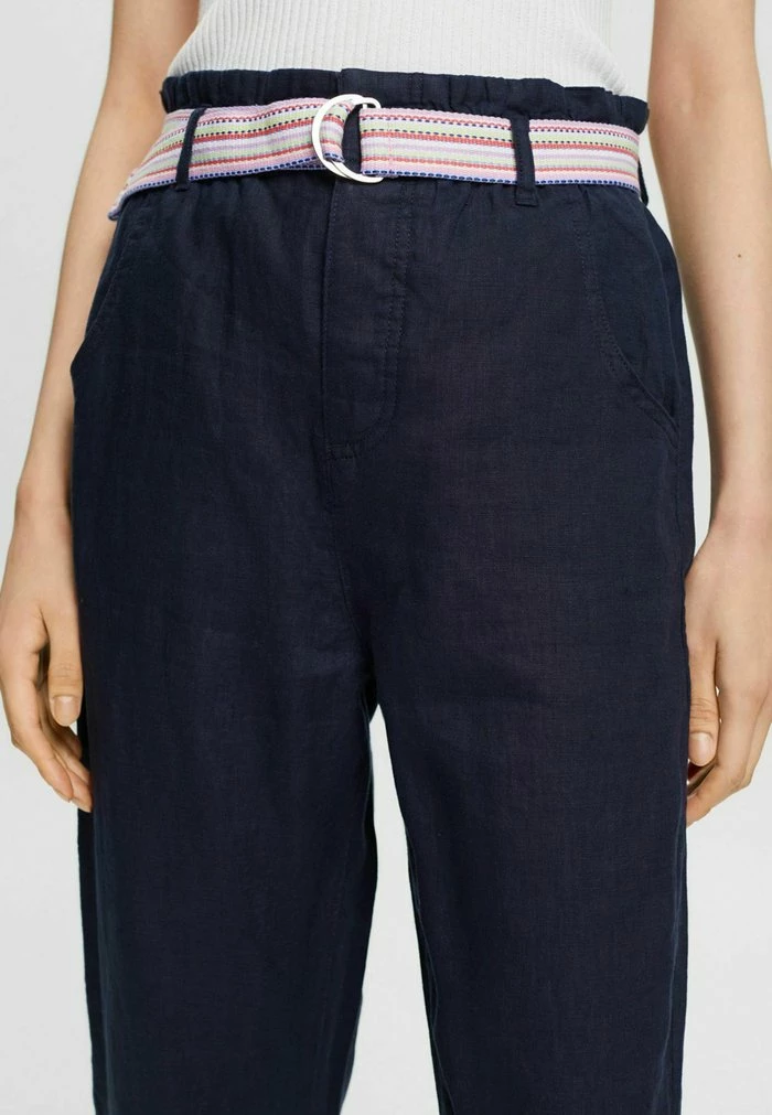 Esprit MIT BUNTEM GüRTEL - Trousers - Navy - Image 5