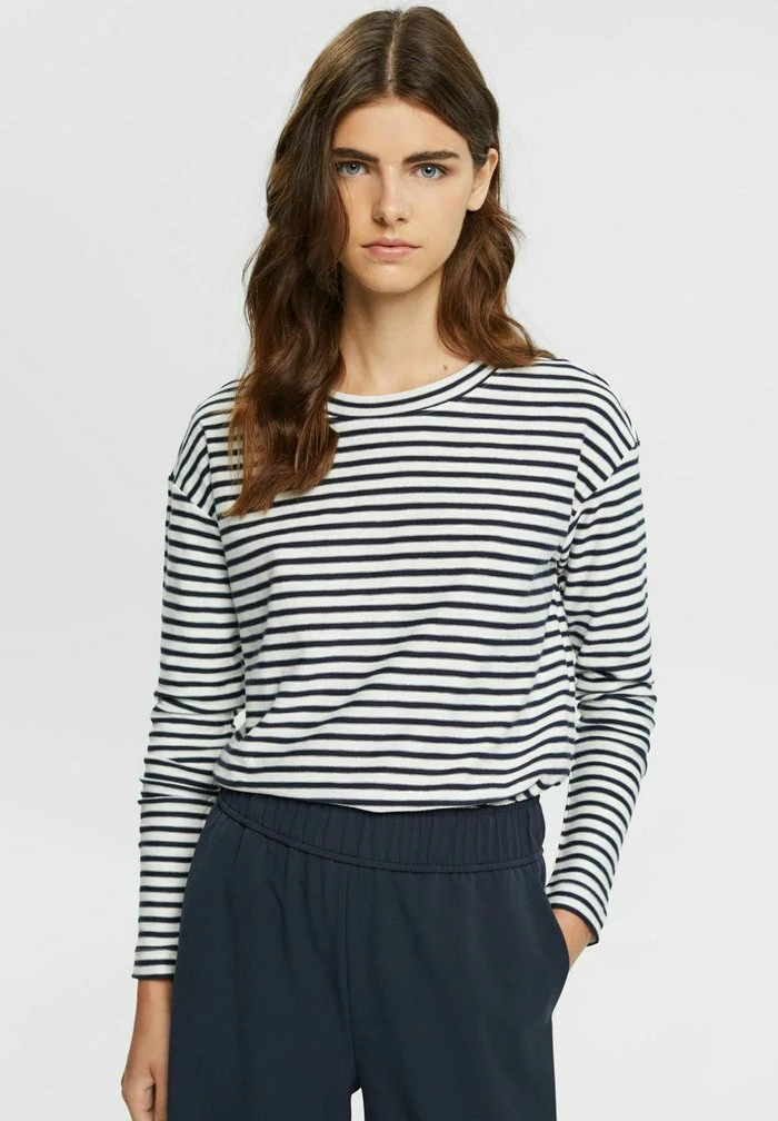 Esprit MIT STREIFEN - Long Sleeved Top - Off White