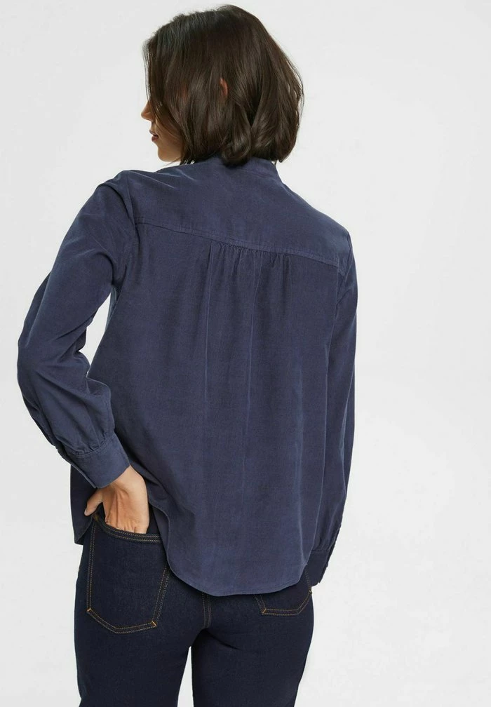 Esprit Button-down Blouse - Navy - Image 3