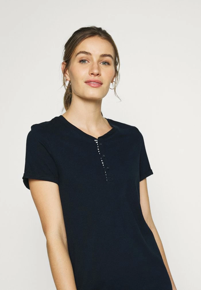 Esprit EVERYDAY NIGHTSHIRT SHORT SLEEVE SOLID - Nightie - Navy - Image 4