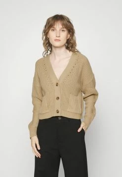 Esprit V NECK CARDIGAN - Cardigan - Sand