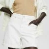 Esprit MIT DESTROYED-EFFEKT - Denim Shorts - Off White