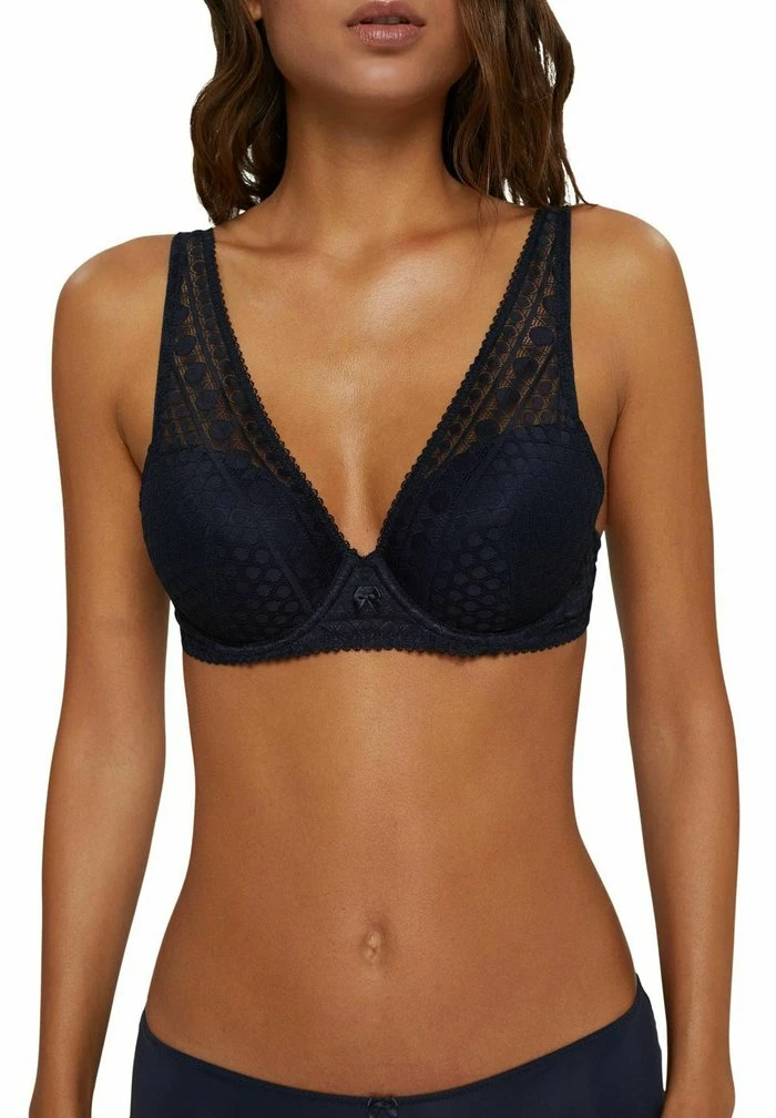 Esprit MODERN CLASSIC PADDED HIGH APEX - Underwired Bra - Navy