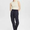 Esprit MIT SICHTBARER KNOPFLEISTE - Trousers - Navy