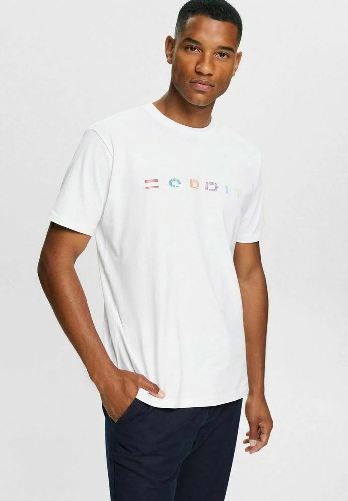 Esprit SUS AW CN SS - Print T-shirt - White