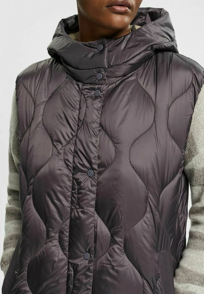 Esprit OUTDOOR WOVEN - Waistcoat - Anthracite - Image 6