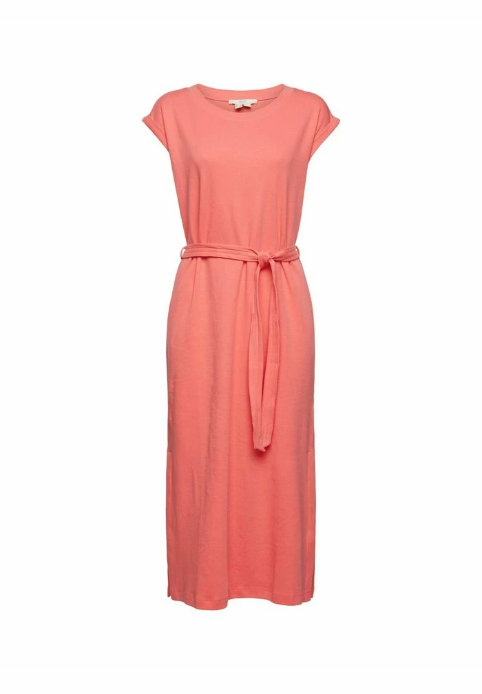 Esprit PIMA DRESS - Jersey Dress - Coral Red - Image 5