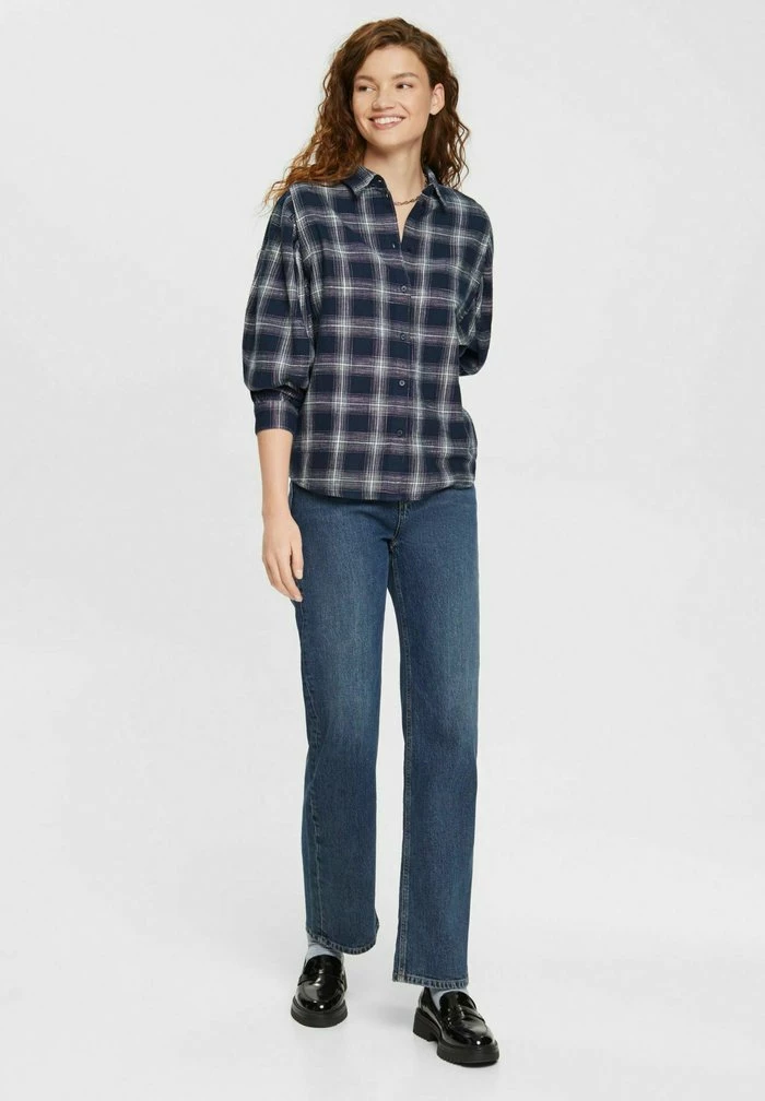 Esprit Button-down Blouse - Navy - Image 5