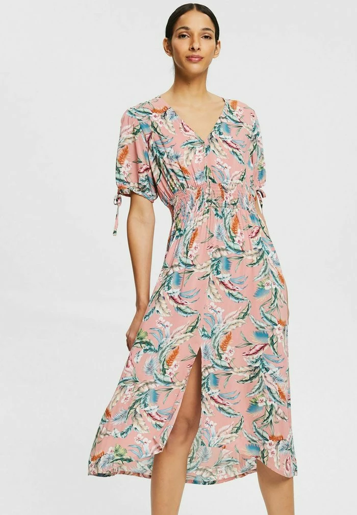 Esprit STRAND AUS LENZING™ ECOVERO™ - Day Dress - Salmon 3