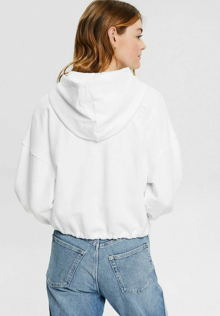Esprit Zip-up Sweatshirt - White - Image 3