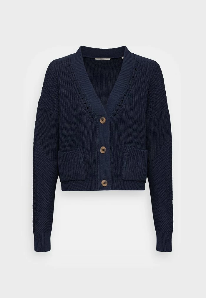 Esprit V NECK CARDIGAN - Cardigan - Navy - Image 5