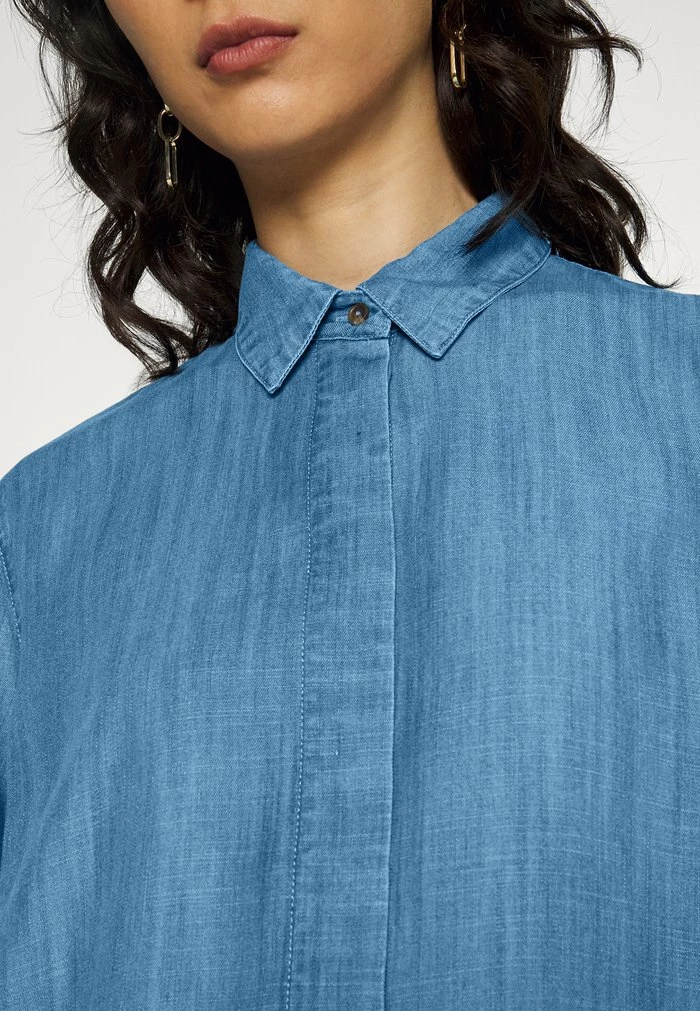 Esprit BLOUSE - Button-down Blouse - Blue Medium Wash - Image 7