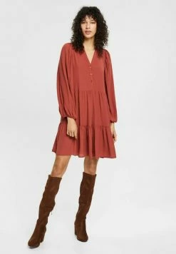 Esprit LIGHT WOVEN - Day Dress - Terracotta