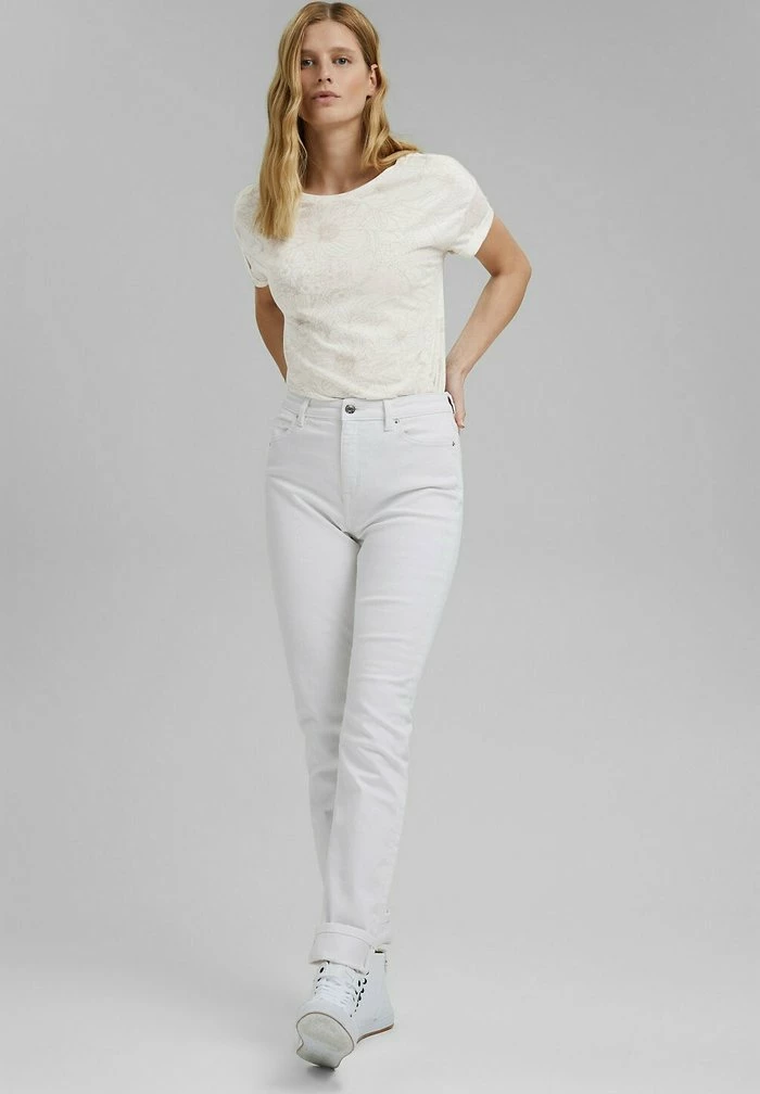 Esprit Print T-shirt - Off White - Image 5