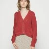 Esprit V NECK CARDIGAN - Cardigan - Terracotta