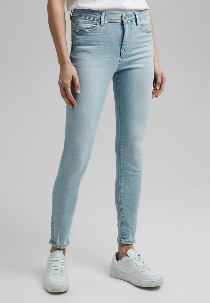Esprit MIT ORGANIC COTTON - Slim Fit Jeans - Blue Bleached