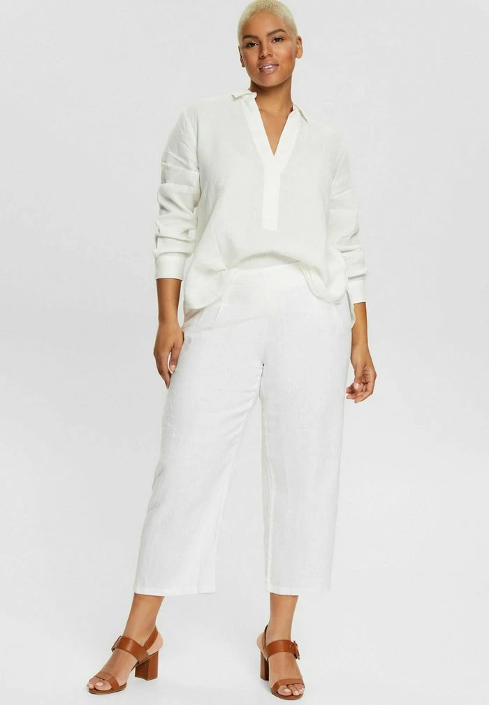 Esprit CURVY - Trousers - White