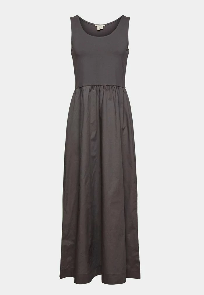 Esprit MATERIAL MIX IN LÄNGE - Maxi Dress - Anthracite - Image 8