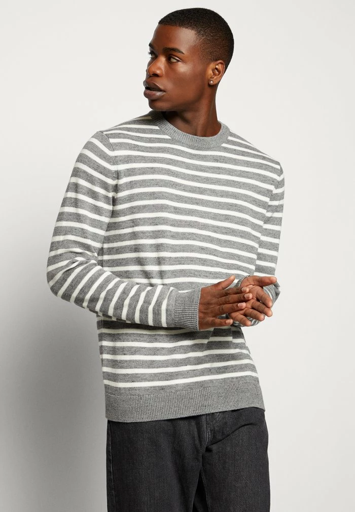 Esprit SUS STRIPY CNK - Jumper - Medium Grey - Image 4