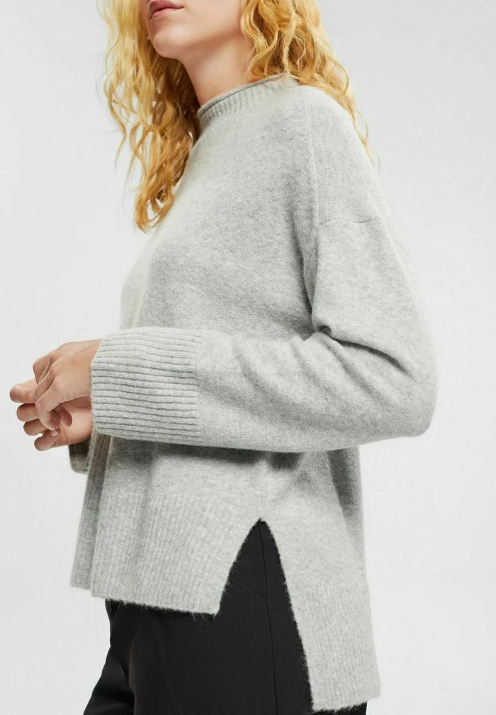 Esprit MIT STEHKRAGEN - Jumper - Light Grey - Image 4