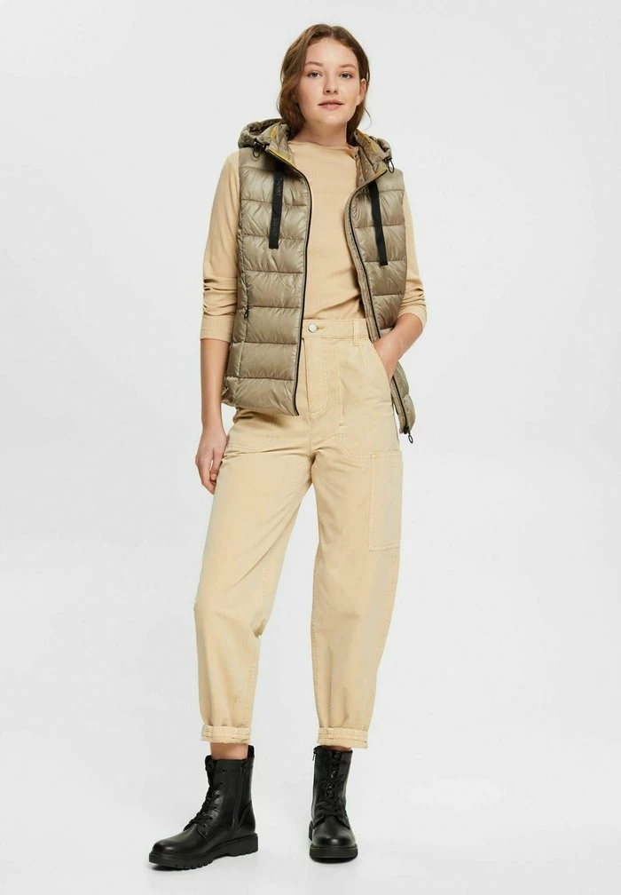 Esprit MIT ABNEHMBARER KAPUZE - Waistcoat - Pale Khaki - Image 2