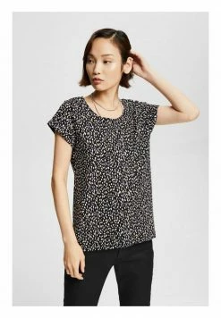 Esprit T-SHIRT MIT Print AUS 100%25 ORGANIC COTTON - Print T-shirt - Black