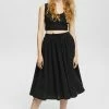 Esprit CRINKLE-EFFEKT - A-line Skirt - Black