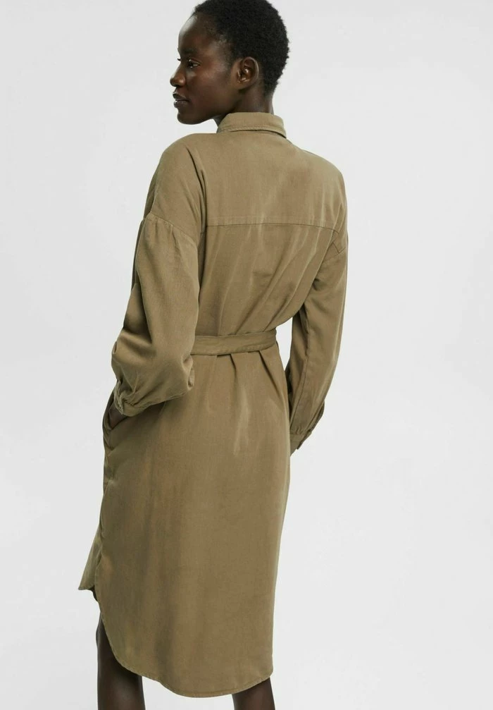 Esprit MIT GÜRTEL - Shirt Dress - Dark Khaki - Image 3