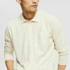 Esprit LONG SLEEVE - Polo Shirt - Cream Beige
