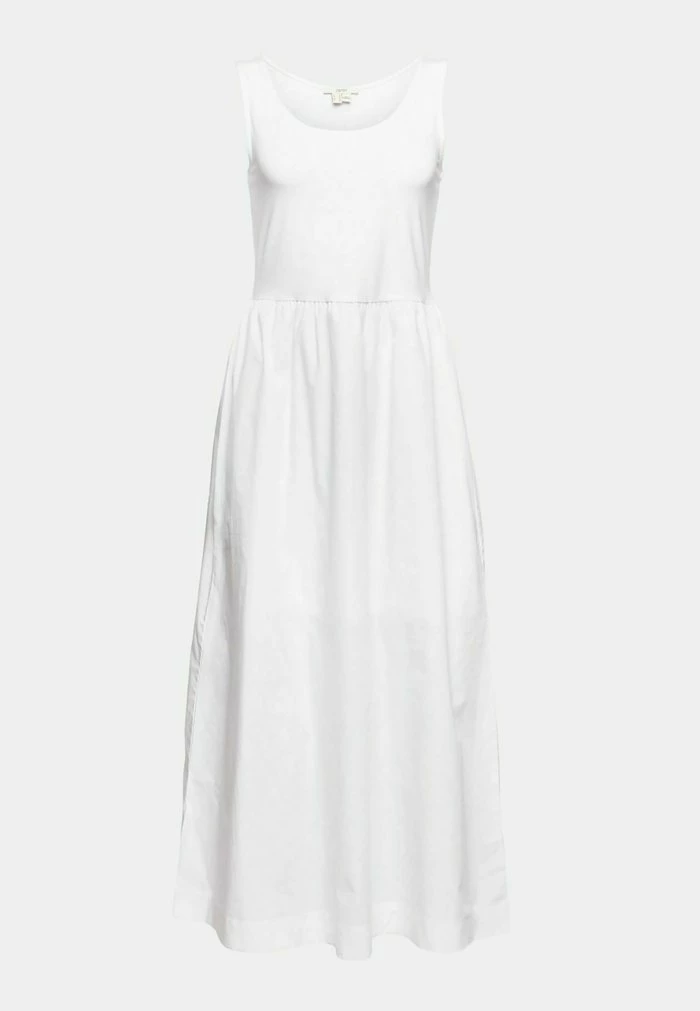 Esprit MATERIAL MIX IN LÄNGE - Maxi Dress - White - Image 9
