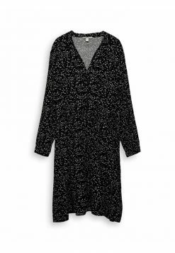 Esprit CURVY AUS LENZING ECOVERO - Shirt Dress - Black