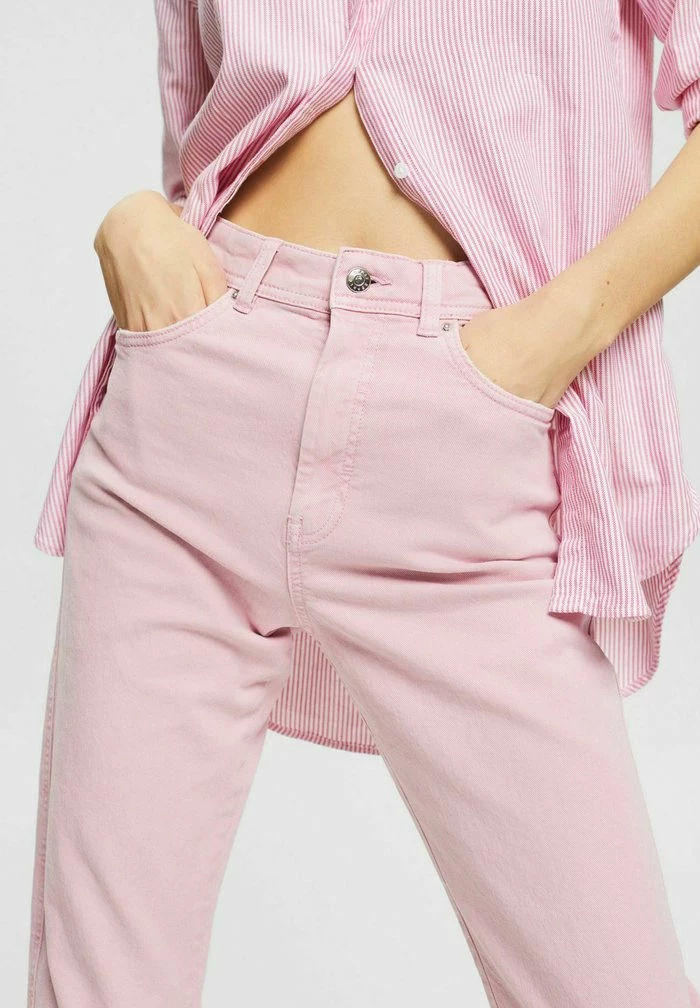 Esprit Straight Leg Jeans - Pink - Image 4