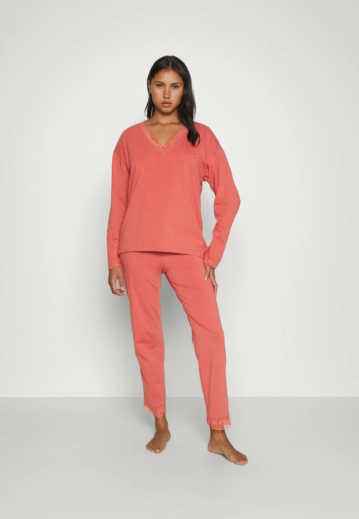 Esprit SEASONAL SOLID LONG LEG LONG SLEEVE - Pyjamas - Terracotta