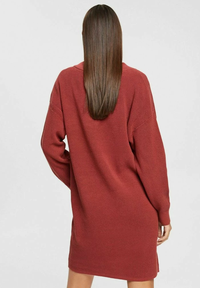 Esprit FLAT - Jumper Dress - Terracotta New - Image 3