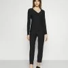 Esprit SOFT STRIPES LONGSLEEVE LONG PANTS - Pyjamas - Black