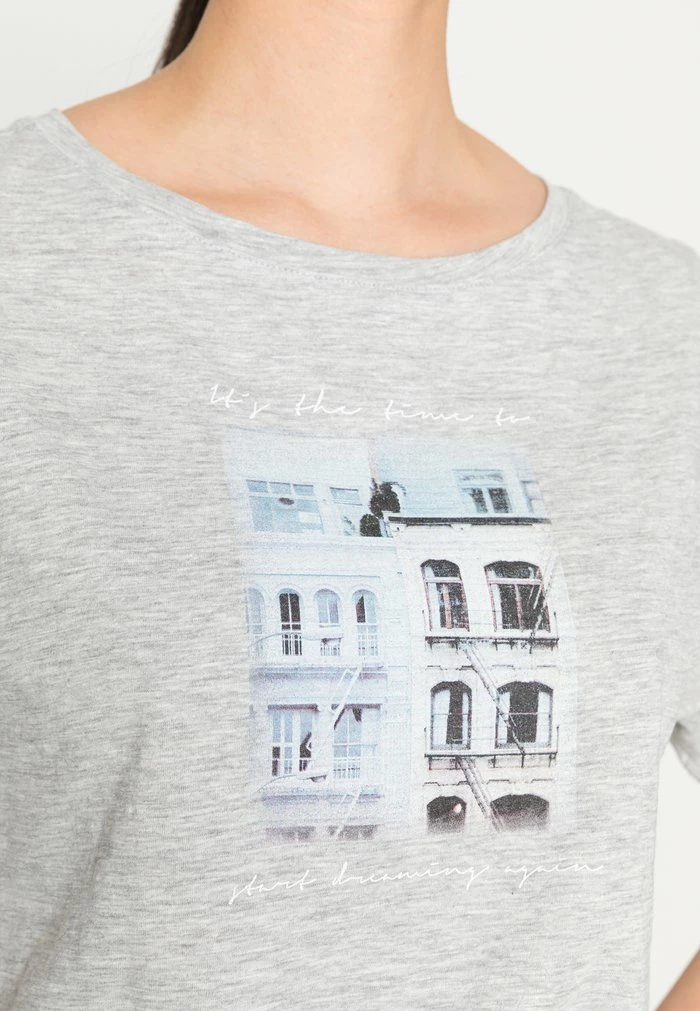 Esprit Print T-shirt - Light Grey - Image 5