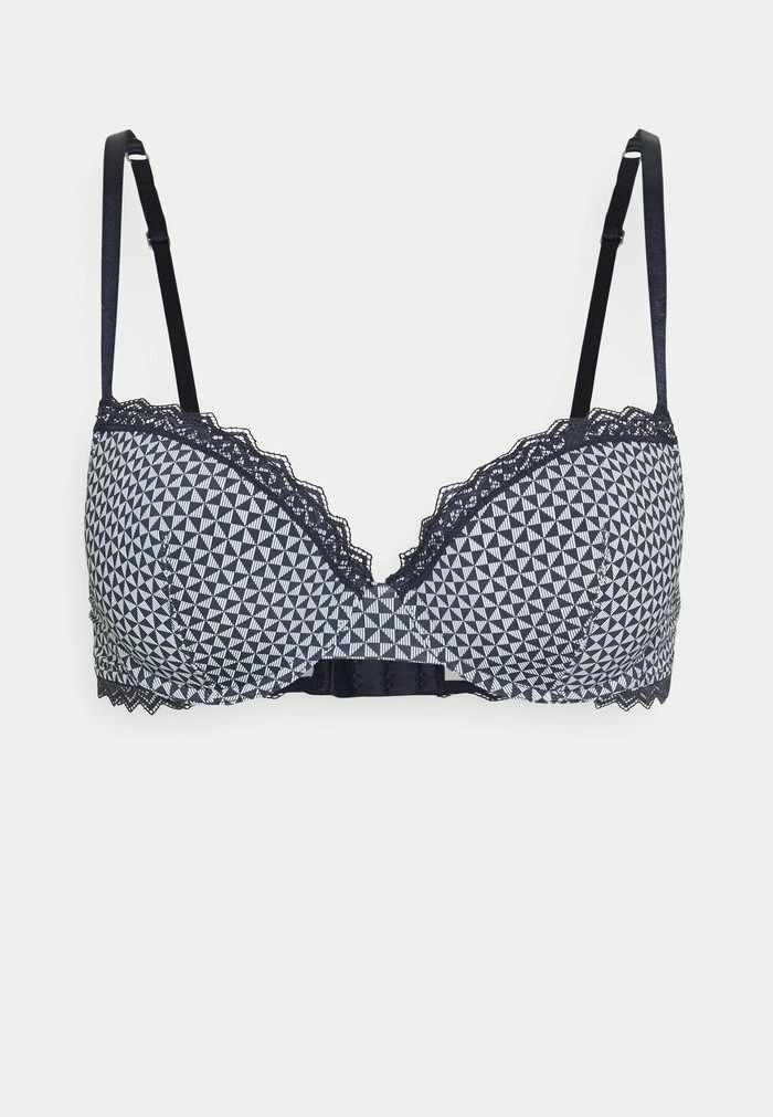 Esprit FEMININE MICRO PRINT CLASSIC PADDED BRA - Underwired Bra - Navy - Image 4